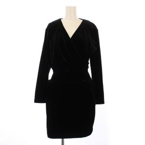 RABBITS' フレアワンピース ベロア 40 ブラック