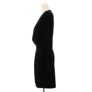 FOXEY RABBITS' フレアワンピース ベロア 40 ブラック