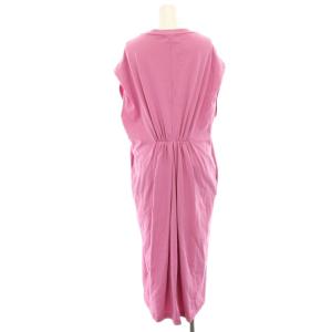 VERMEIL par iena 22SS スペインピマコットンノースリーブワンピース ロング マキシ フレンチスリーブ ピンク 22040938536020