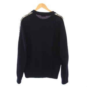 DIOR HOMME オブリーク ニット プルオーバー M ネイビー 113M638AT187