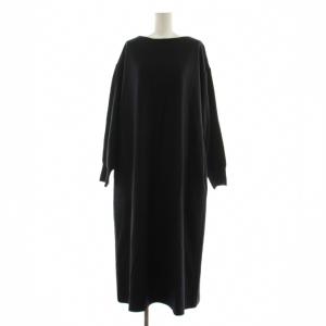 ワンピース 長袖 ロング ニット切替 44 黒 ブラック OP.WW.BM.0408 /OR