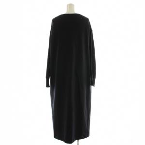 23区 ワンピース 長袖 ロング ニット切替 44 黒 ブラック OP.WW.BM.0408 /OR