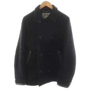 ピーコート Pコート ミドル丈 ウール アウター 42 黒 ブラック V83151 /AN19