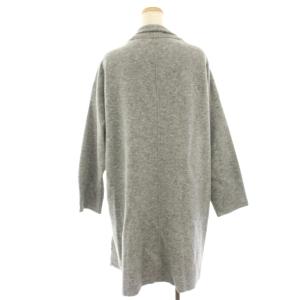 23区 20AW コンプレストパイルロングカーディガン ショールカラー ウール 長袖 大きいサイズ 44 グレー