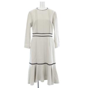 レース切替ワンピース 長袖 ロング 38 ベージュ CWFO184118 /TK