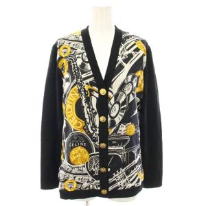 カーディガン ヴィンテージ シルク 36 ブラック