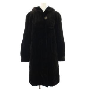 銀サガ ファーコート シェアードダークミンク F ダークブラウン
