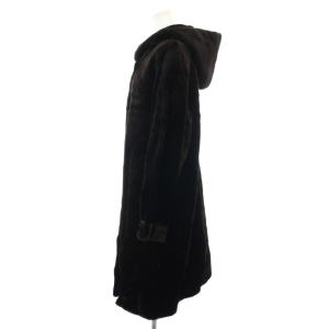 SAGA MINK 銀サガ ファーコート シェアードダークミンク F ダークブラウン