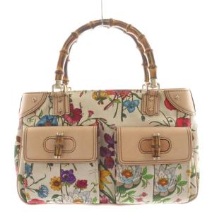 バンブー ハンドバッグ 花柄 マルチカラー 137381