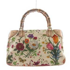 GUCCI バンブー ハンドバッグ 花柄 マルチカラー 137381