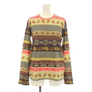 AD2009 Tシャツ カットソー 長袖 クルーネック 総柄 コットン M マルチカラー 3D-T1019