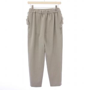 René テーパードパンツ スラックス イージー ウエストゴム ストレッチ フリル 34 グレー タグ付き /BB