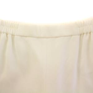 René テーパードパンツ スラックス イージー ウエストゴム ストレッチ パール 装飾 34 白 ホワイト /BB