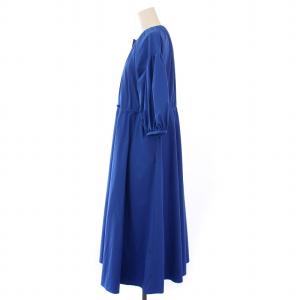 René フレアワンピース ウエストリボン 34 ブルー