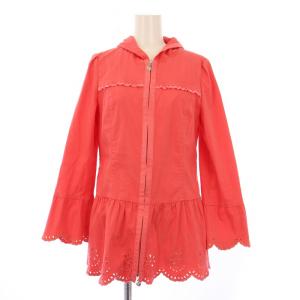 ジップアップパーカー ジャケット アウター スカラップ 36 ピンク タグ付き /BB