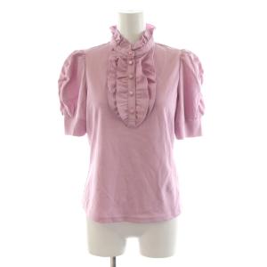 23SS ポロシャツ 半袖 フリル 38 ピンク YB-315305 /AN41