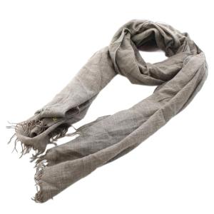 ストール マフラー 大判 フリンジ 茶 ブラウン /KU