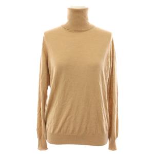タートルロングスリーブ ニット セーター タートルネック 長袖 薄手 カシミヤ 絹 シルク混 1 ベージュ