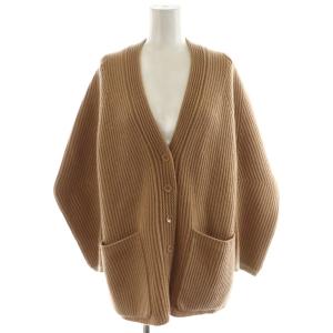 20AW 7G畦編みVネックカーディガン 1 ブラウン 6515-105-0441