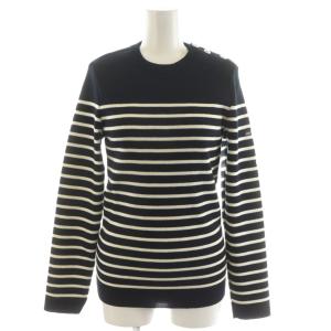 マリンセーター Maree II R ニット カットソー 長袖 ボーダー柄 F38 紺 ネイビー 白 ホワイト