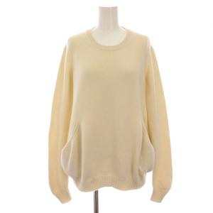 セーター ニット クルーネック 長袖 カシミヤ混 1 アイボリー 6513-106-0371 /YM