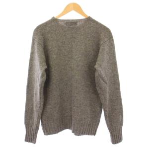 POLO RALPH LAUREN ニット セーター 長袖 クルーネック アメリカ国旗 刺繍 S グレー /BB