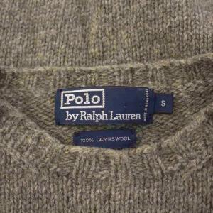 POLO RALPH LAUREN ニット セーター 長袖 クルーネック アメリカ国旗 刺繍 S グレー /BB