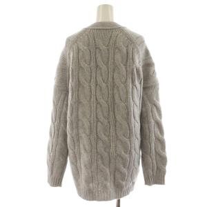 Drawer WINTER1 ケーブルニットカーディガン ウール カシミヤ混 グレー 6515-199-0653