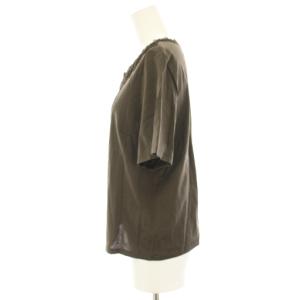 Leilian カットソー Tシャツ 半袖 レース 13+ 茶 ブラウン 1180640 /HN