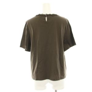 Leilian カットソー Tシャツ 半袖 レース 13+ 茶 ブラウン 1180640 /HN