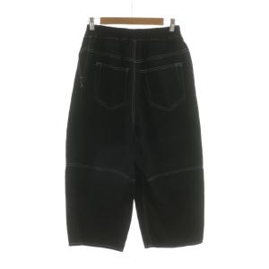 gomme イージーパンツ ワイド バギー ステッチデザイン M ブラック GU-P66-113 /NQ