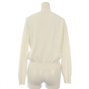 PLST 24SS UVカット メタルボタン カーディガン ニット 長袖 S 白 ホワイト 12-4203006
