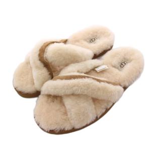 アベラ ABELA ルームシューズ ファーサンダル ムートン US9 26cm ベージュ 1017548