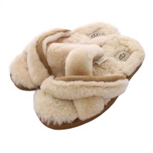 アベラ ABELA ルームシューズ ファーサンダル ムートン US6 23cm ベージュ 1017548