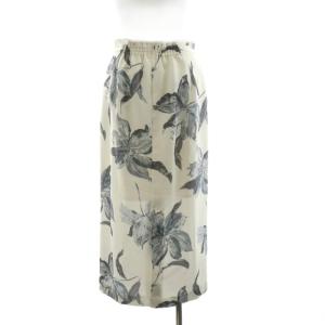 Lily Brown LilyBrown タグ付き 24SS フラワーペイントタイトスカート ロング 1 ホワイト LWFS242194 /NQ