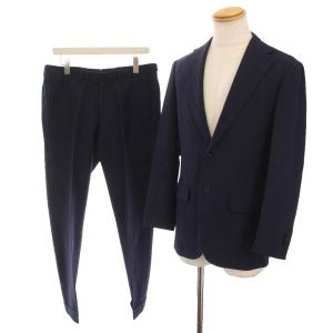 シングルスーツ セットアップ 上下 テーラードジャケット パンツ 46 ネイビー 24-17-0151-015