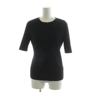 パールコンビ ニットプルオーバー カットソー 半袖 40 ブラック M5N23238 /NQ
