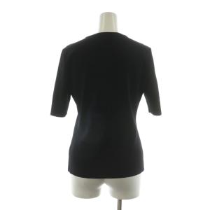 EPOCA パールコンビ ニットプルオーバー カットソー 半袖 40 ブラック M5N23238 /NQ