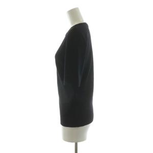 EPOCA パールコンビ ニットプルオーバー カットソー 半袖 40 ブラック M5N23238 /NQ