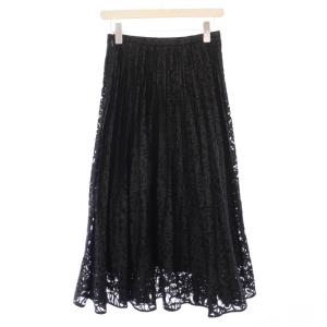 EPOCA ラスターレースプリーツスカート 40 ブラック M5S13232