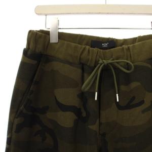 wjk reluxe back shaggy boa bonding camouflage pants ジョガーパンツ