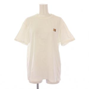 フォックスヘッドTシャツ カットソー 半袖 クルーネック ワンポイント M 白 ホワイト AW00103KJ0005