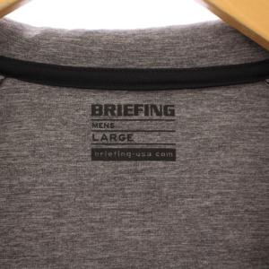 BRIEFING ジップアップパーカー ジャケット ストレッチ ロゴ プリント L 黒 ブラック /BB