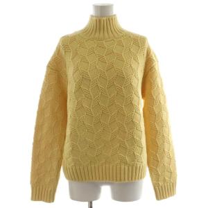 ニット セーター 長袖 ハイネック ウール XS 黄 イエロー FAL5518 /AN30