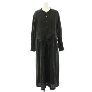 セットアップ ワンピース ノースリーブ ロング マキシ シャツ ブラウス 長袖 ショート丈 前結び 36