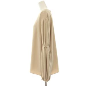 ADORE 21AW ポリエステルジョーゼットブラウス シャツ プルオーバー 長袖 38 ベージュ 531-2110113