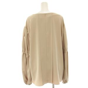 ADORE 21AW ポリエステルジョーゼットブラウス シャツ プルオーバー 長袖 38 ベージュ 531-2110113