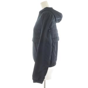 HERNO 中綿ジャケット フード ジップアップ ラメ 12A 紺 ネイビー GI023G-19510-9200 /AN46