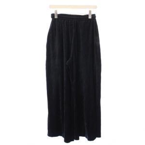 Ron Herman イージーパンツ ワイド ベロア S ブラック 2610600524 /KH