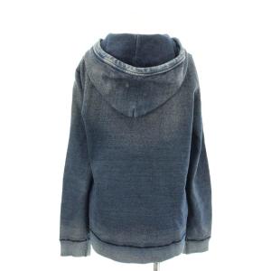 Ron Herman カットデニム スウェットデニム パーカー 222090249 ジップアップ M 青 ブルー /G